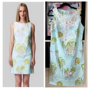 🦄 Lilly Pulitzer Originals In the Slim Worth Shift Dress, Size 10